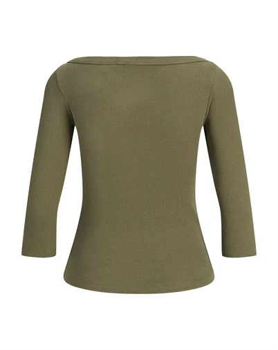JJXX - JXFifi Boatneck Top - Burnt Olive